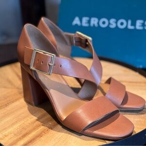 Aerosoles Lenox Women's Brown Block Heel Sandals